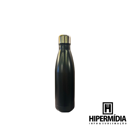 GARRAFA INOX COLA LASER PRETA
