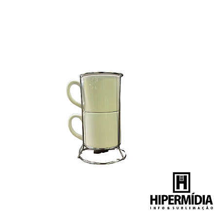 TORRE C/ 2 XICARAS BRANCA LIVE 200ML
