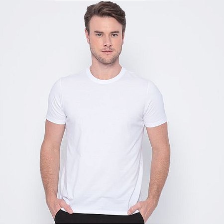 Camisa Básica Poliéster Branca TAM (GG)