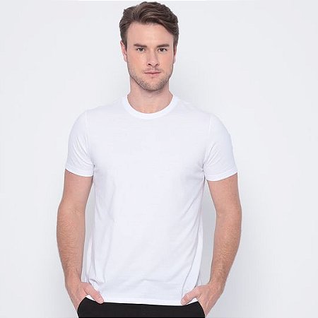 Camisa Básica Poliéster Branca TAM (M) 10 UND