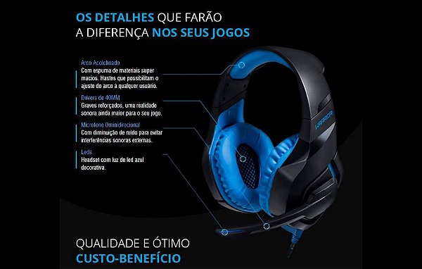 Headset Gamer Multilaser PH244