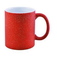 Caneca Glitter Vermelha p/ Sublimação