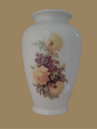 Vaso de porcelana decorado