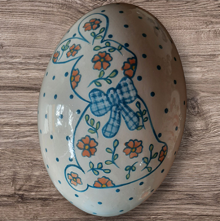 Caixa de cerâmica oval