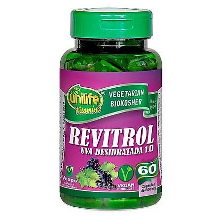 Resveratrol - Uva Desidratada Revitrol Unilife 120 Cápsulas