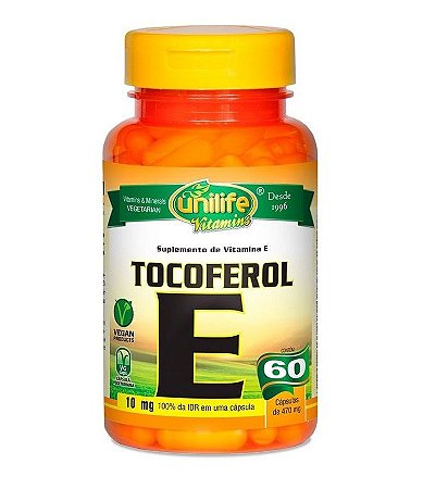 Vitamina E Tocoferol Unilife - 60 Cápsulas