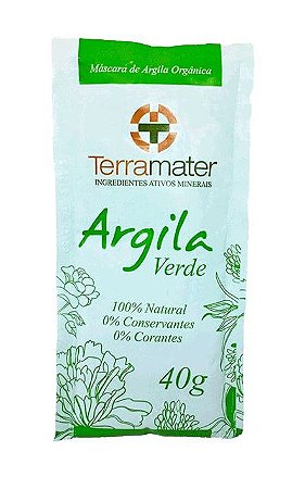 Argila Verde Orgânica Terramater - Antioleosidade 40g