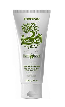 Shampoo Natural Orgânico Contente - Óleo de Coco e Argan 237ml