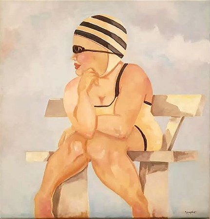 Esperando o Sol - acrílica sobre tela