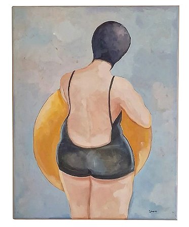 Quadro Mulher Esperando o sol