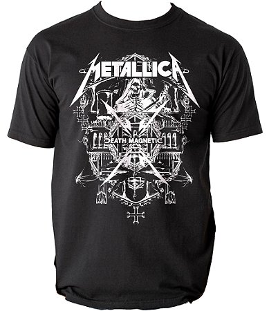 camiseta metallica feminina