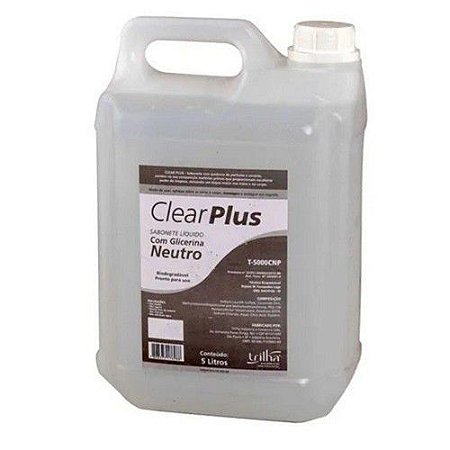 SABONETE LIQ GLICERINADO NEUTRO CLEAR PLUS 5L