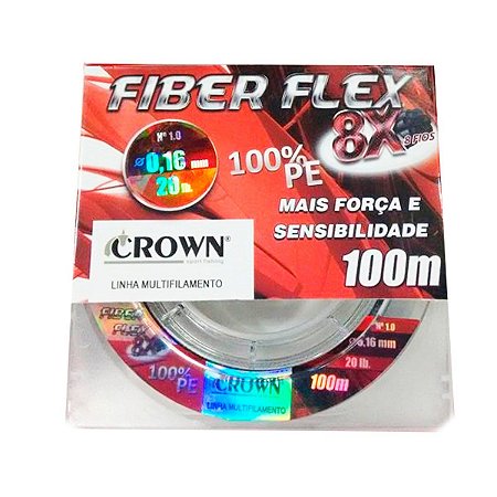 Linha Multifilamento Crown Fiber Flex 8x 100m