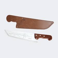 FACA CIMO INOX CABO EM MADEIRA COM BAINHA