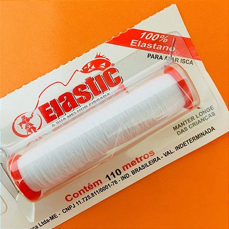 Linha Elástica p/ Amarrar Isca de Pesca Elastic 110m