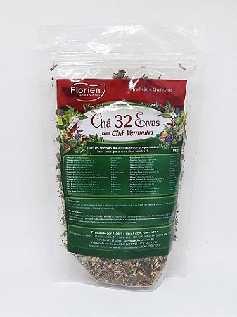 corpo, chás e produtos naturais, Chá 32 ervas com chá vermelho - Salus  Farma - Farmácia de manipulação
