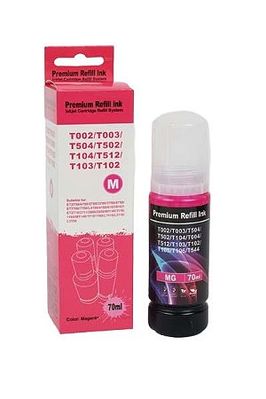 TINTA MAGENTA MARCA LOTUS T504 EPSON 70ML (CORANTE) COMPATÍVEL