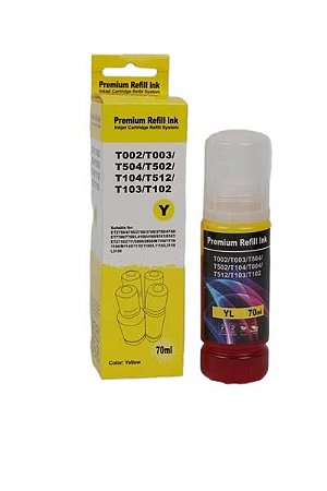 TINTA YELLOW MARCA LOTUS T504 544  EPSON 70ML (CORANTE) COMPATÍVEL