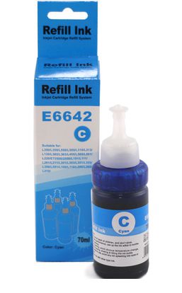 Tinta Cyan Compatível para Epson Bulk Ink T664  70ml