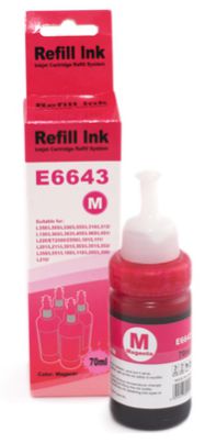 Tinta Magenta Compatível para Epson Bulk Ink T664 70ml