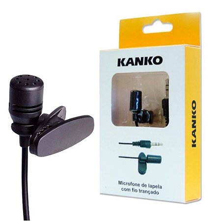 Mini Microfone De Lapela Stereo Profissional P/Youtubers Kanko