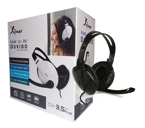 Fone Headset Gamer Com Microfone Knup Kp-418 Pc Jogo Call - L12 Barato