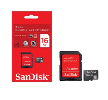 Cartão de memória Micro SDHC 16GB High Capacity micro Secure Digital Card com adaptador SD