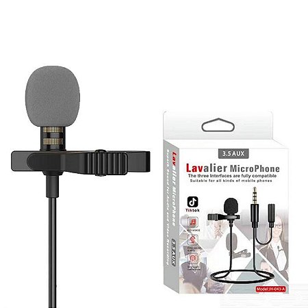 LAVALIER - Microphone Lapela JH 043 3.5mm