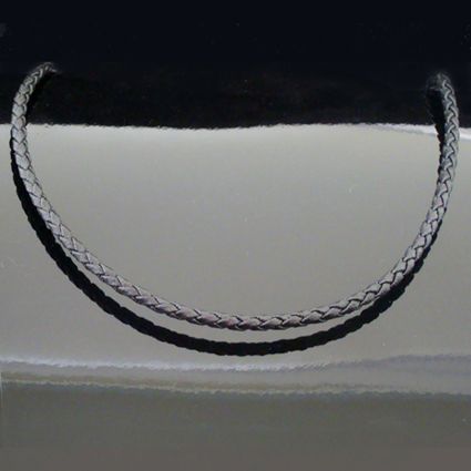 Cordão de Couro - Fecho em Prata