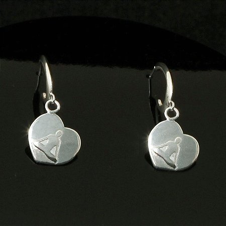 Brinco Coração Meia Argola