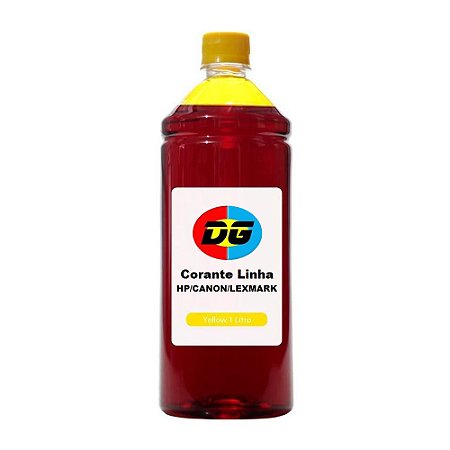 Tinta Universal Para Cartuchos Jato de Tinta Corante Hp Canon Lexmark Yellow 500 ml