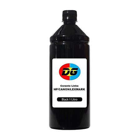 Tinta Universal Para Cartuchos Jato de Tinta Hp Corante Canon Lexmark Black 1 Litro