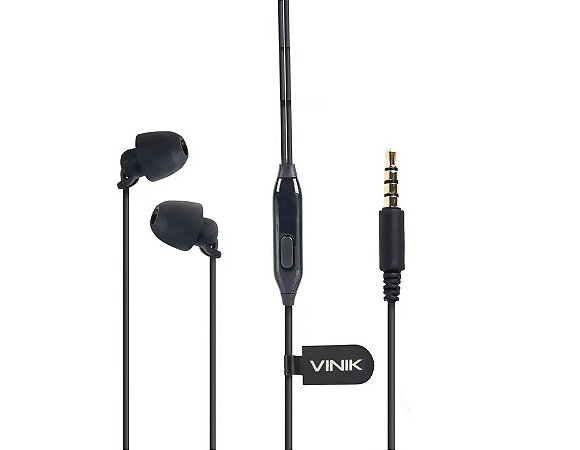 Fone de ouvido Sound Comfort Preto com Microfone Cabo 1.2m Plug p2 Estereo p3 - sc100p - VINIK