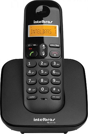 Telefone sem fio TS 3110 Preto 4123110 com Identificador de Chamadas