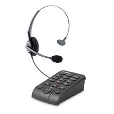 Telefone Headset hsb 40 4013342 Teclado Emborrachado Controle do Volume Base Discadora Preto