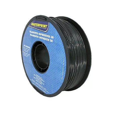 Filamento de Impressora 3D ABS Preto 1.75mm 1KG Resistente ao Calor Rigidez Masterprint Filamento 3D