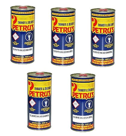 Solvente Retardador Vinilíco Lata 900ml ou Caixa com 12 Unidades Petrus Para Serigrafia