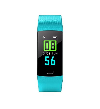 Relógio Pulseira Inteligente Targa Smartband 4 Azul Claro 1 Ano de Garantia Targa ip67 Android 5.1