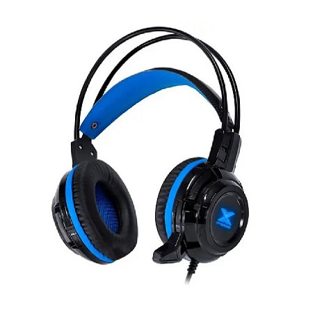Headset Gamer Vinik VX Gaming Taranis V2, Drivers 40mm, Preto e Azul - 29870