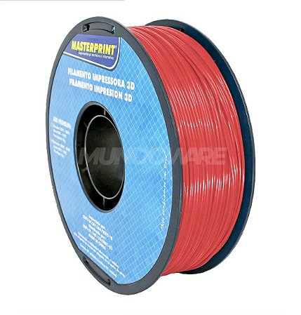 Filamento de Impressora 3D ABS Vermelho 1.75mm 1KG Resistente ao Calor Rigidez Durabilidade Masterprint