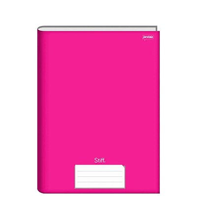 Caderno Brochura Universitário Rosa / Pink Capa Dura 96 Folhas Stiff