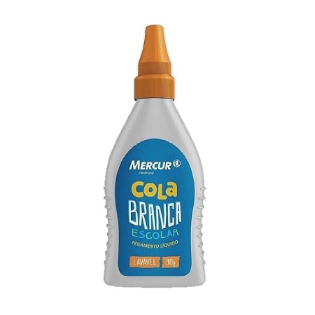 Cola Branca Liquida Mercur 40g Original Escolar Slime Unidade