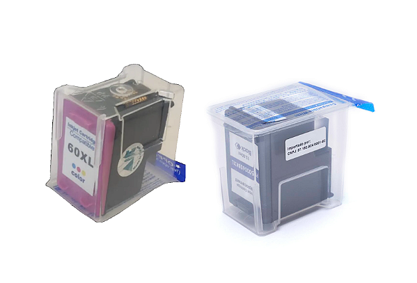 Cartuchos Jato de Tinta Compatíveis HP Novo XL 60 Black e Color