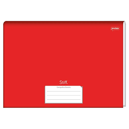 Caderno Cartografia Brochura Capa Dura 96 Folhas Stiff Vermelho