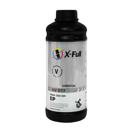 Verniz DTF UV 1 litro X-FULL Alta qualidade Durabilidade e Resistência