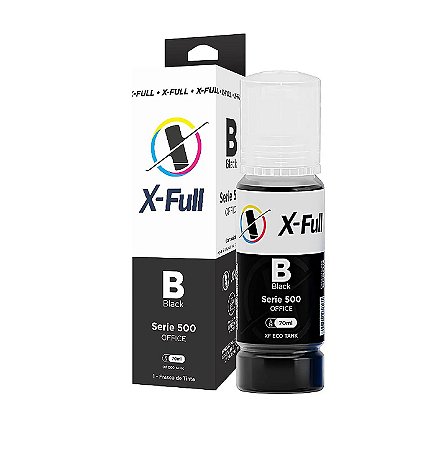 Refil Tinta X-full Serie 500 T504/544 Para L3110 L3150 L4150 L4160 Tinta Preto 70ml