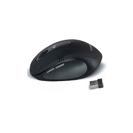 Mouse Evolut Óptico Wireless Eo-462w 1600 Dpi Preto Ergonómico