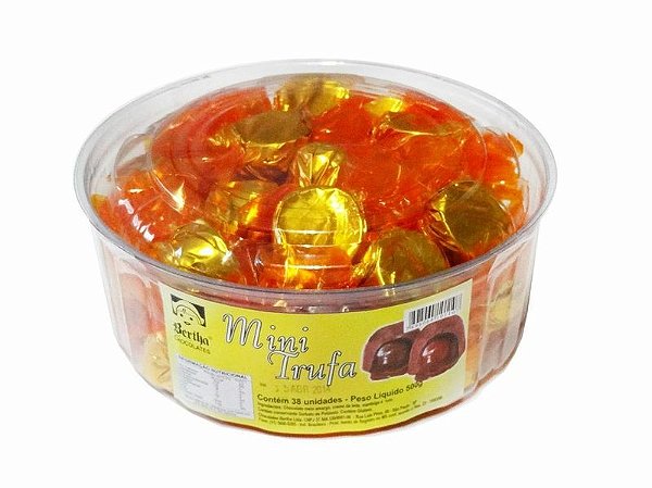 Pote de Mini Trufa Tradicional c/ 38 Unidades 500g