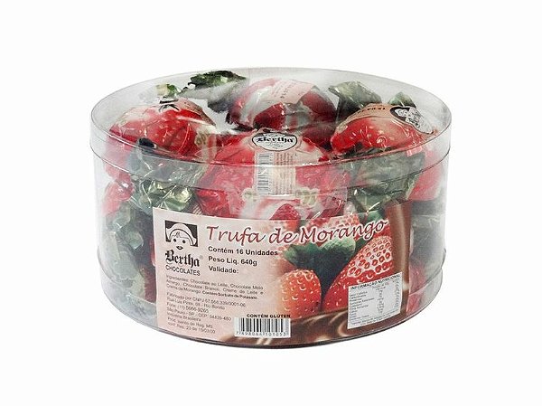 Pote Trufa de Morango c/16 unidades (640g)