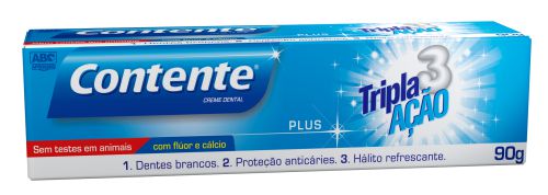 Creme Dental Plus 90g • Contente